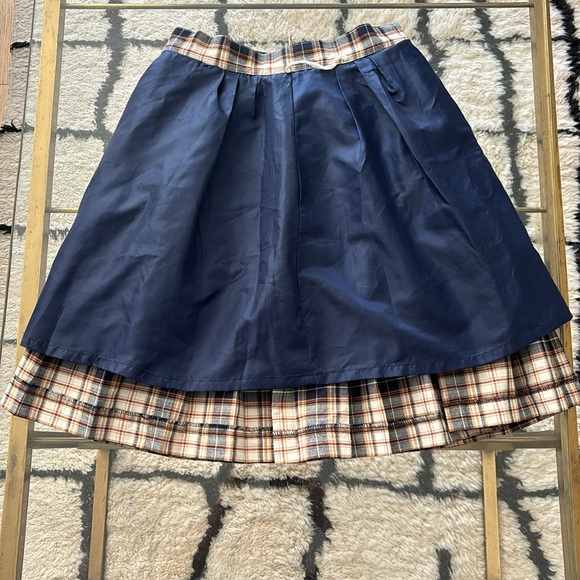Vintage Pleated Plaid Skirt - Picture 6 of 9